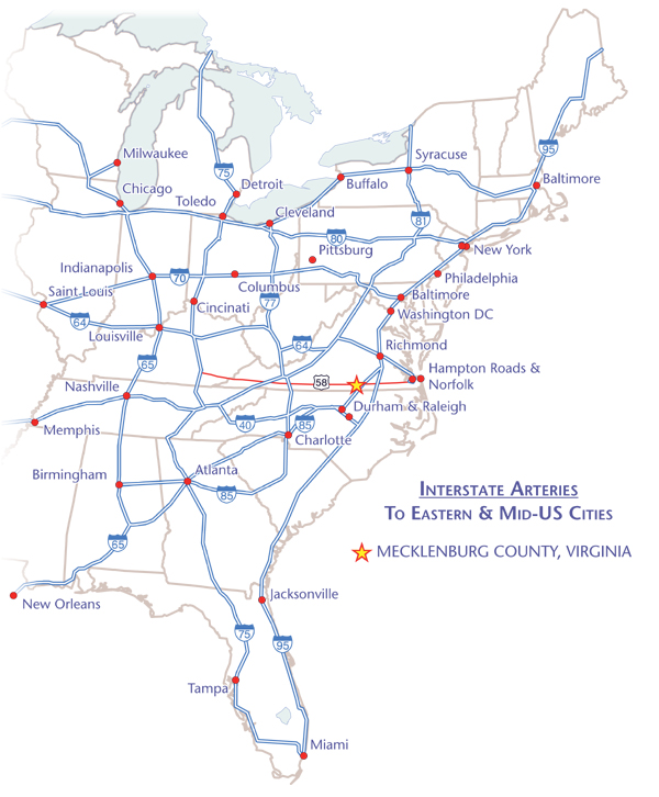 interstate arteries map